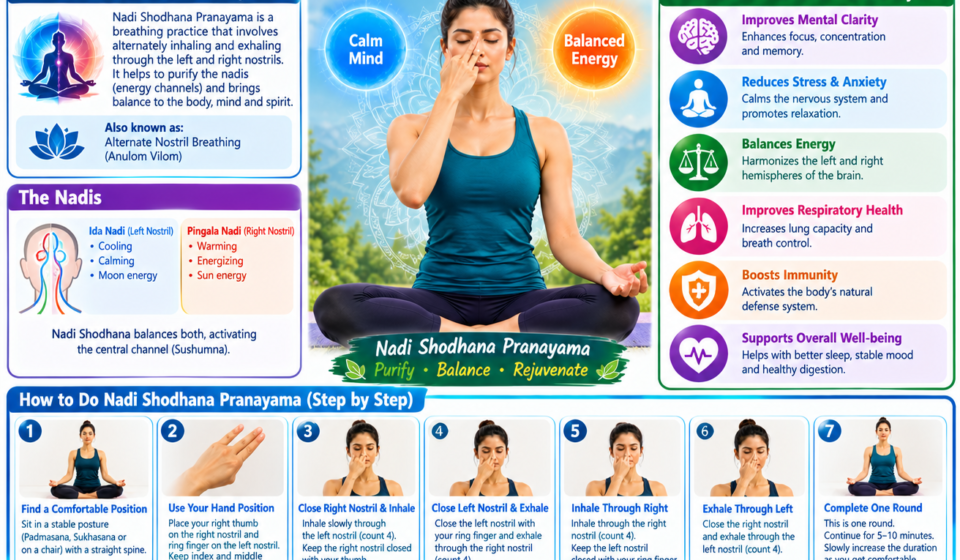 Nadi Shodhana Pranayama: Benefits, Steps